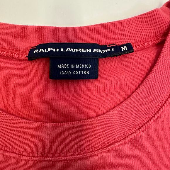 Ralph Lauren Sport Pink T-Shirt - Size Medium - 100% Cotton - Picture 5 of 7